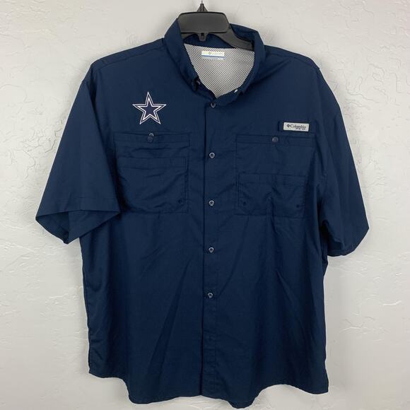Columbia Other - Dallas Cowboys Columbia Shirt Mens XL Short Sleeve Polyester Fishing